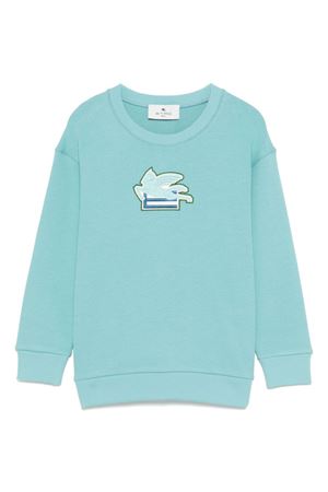 felpa in cotone turchese ETRO KIDS | GW4P10Z283360I